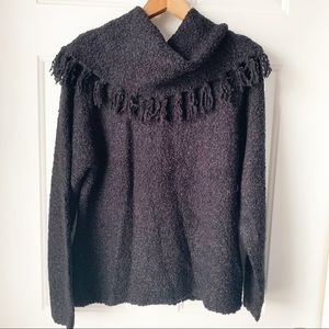 Hopeless Romantic Black Cowlneck Sweater Small